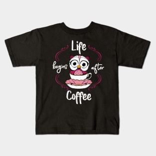 Life Begins After Coffee Kids T-Shirt